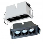 Foco empotrar LED fijo Cuadrado 70x40mm MINI 5W, Blanco ó Negro